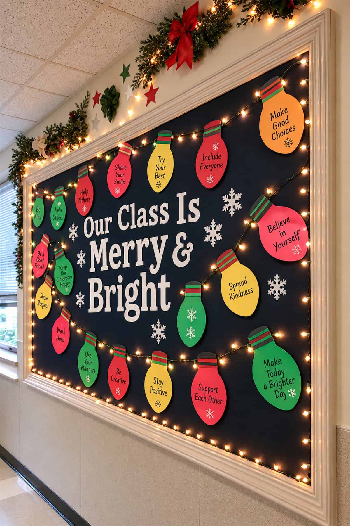 Merry and Bright Bulb Board
