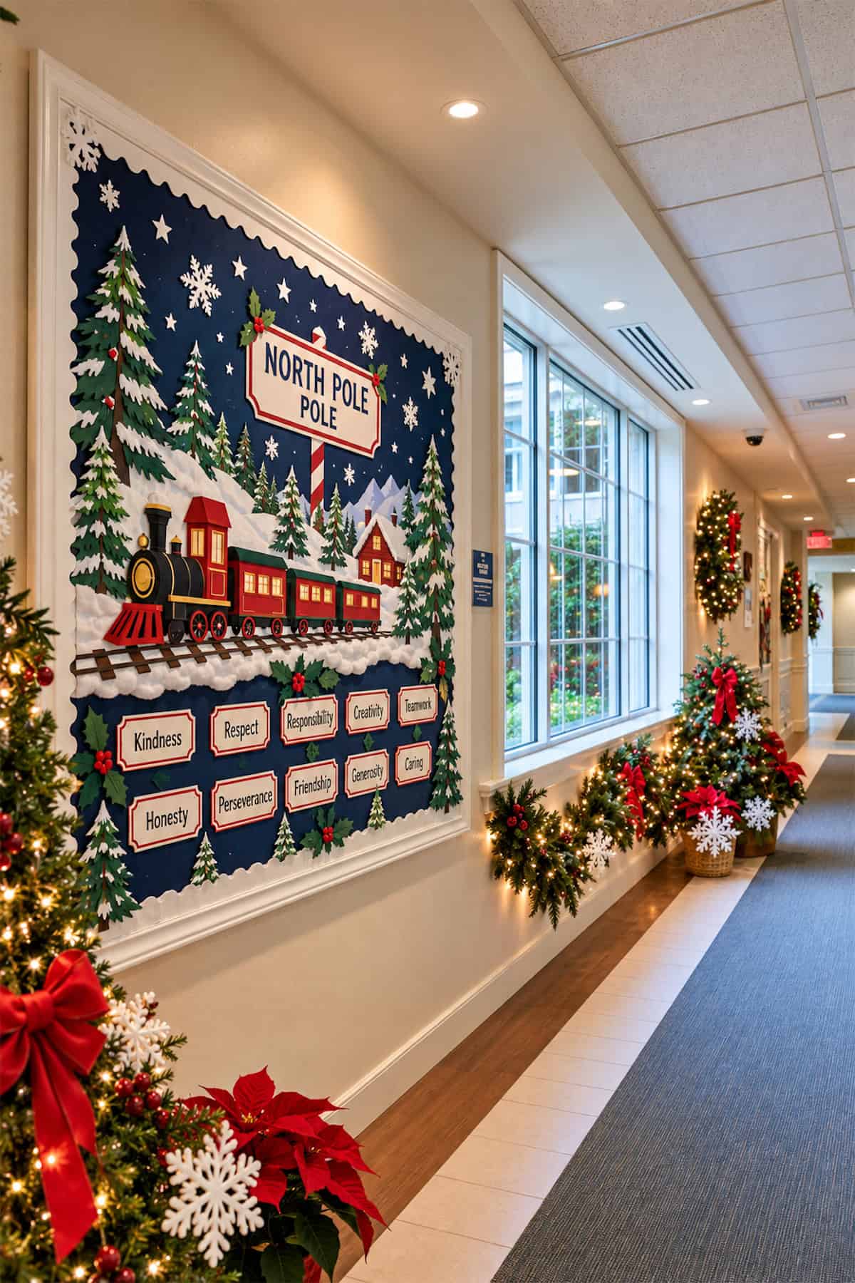 A Christmas Train Board to the North Pole