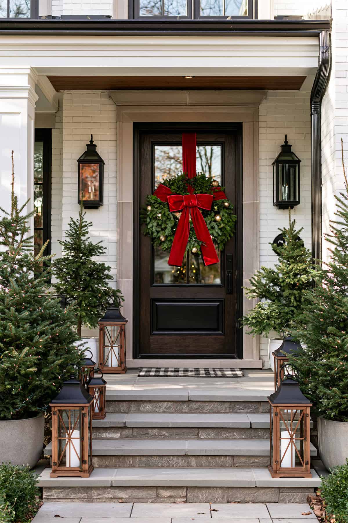 An Oversized Velvet Bow for the Front Door