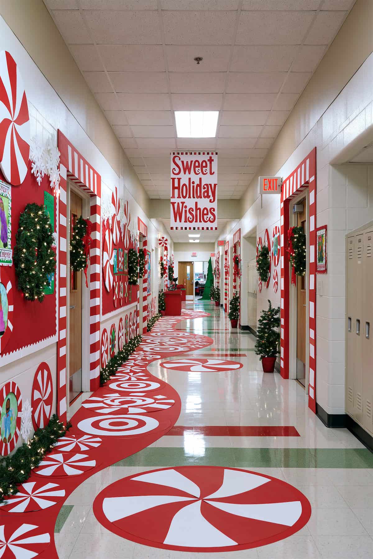 Peppermint Path Through the Christmas Hallway