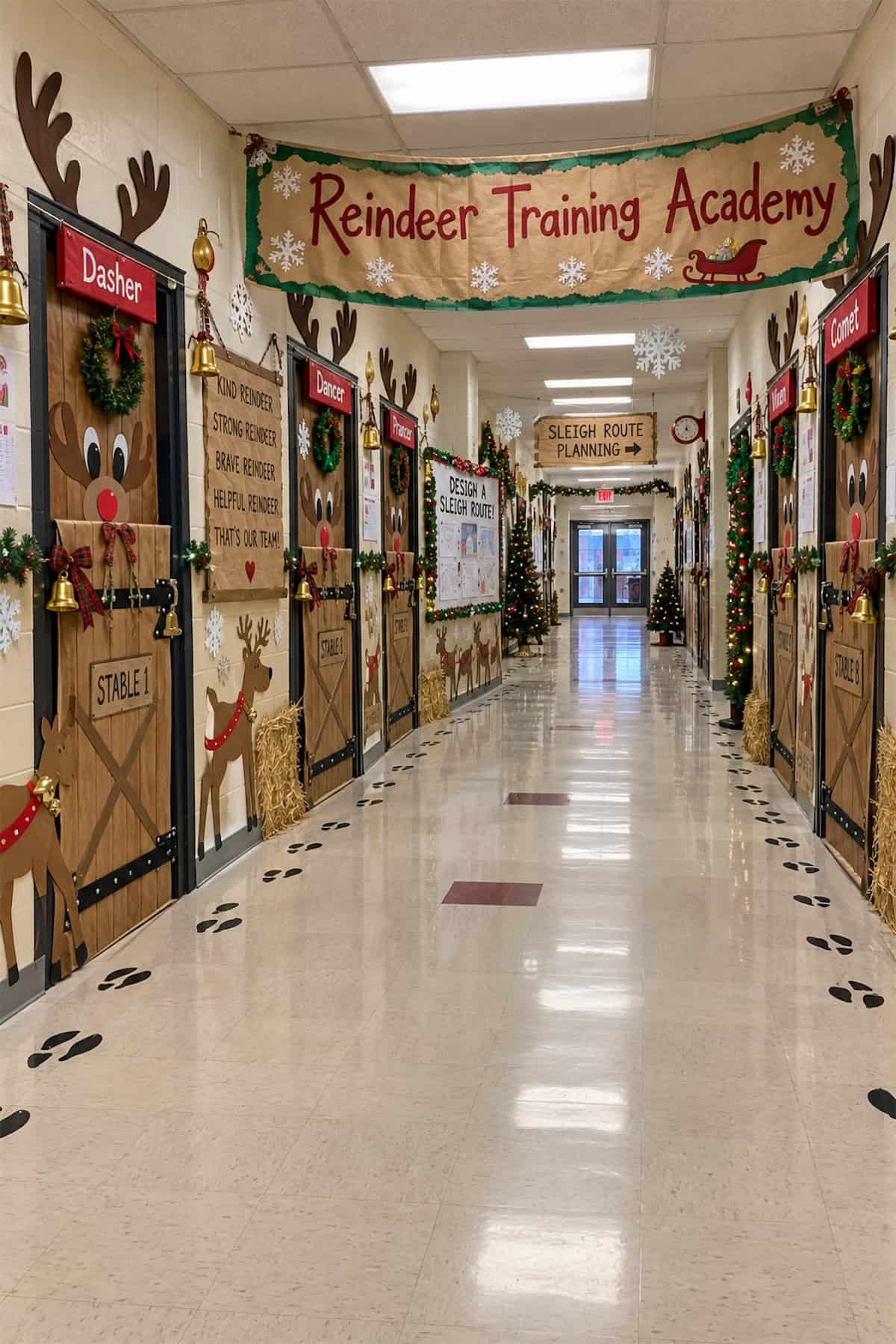 Reindeer Stables at Classroom Doors
