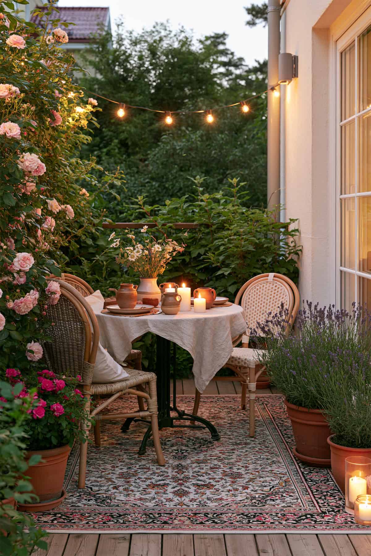 A Small Patio Dinner for Two