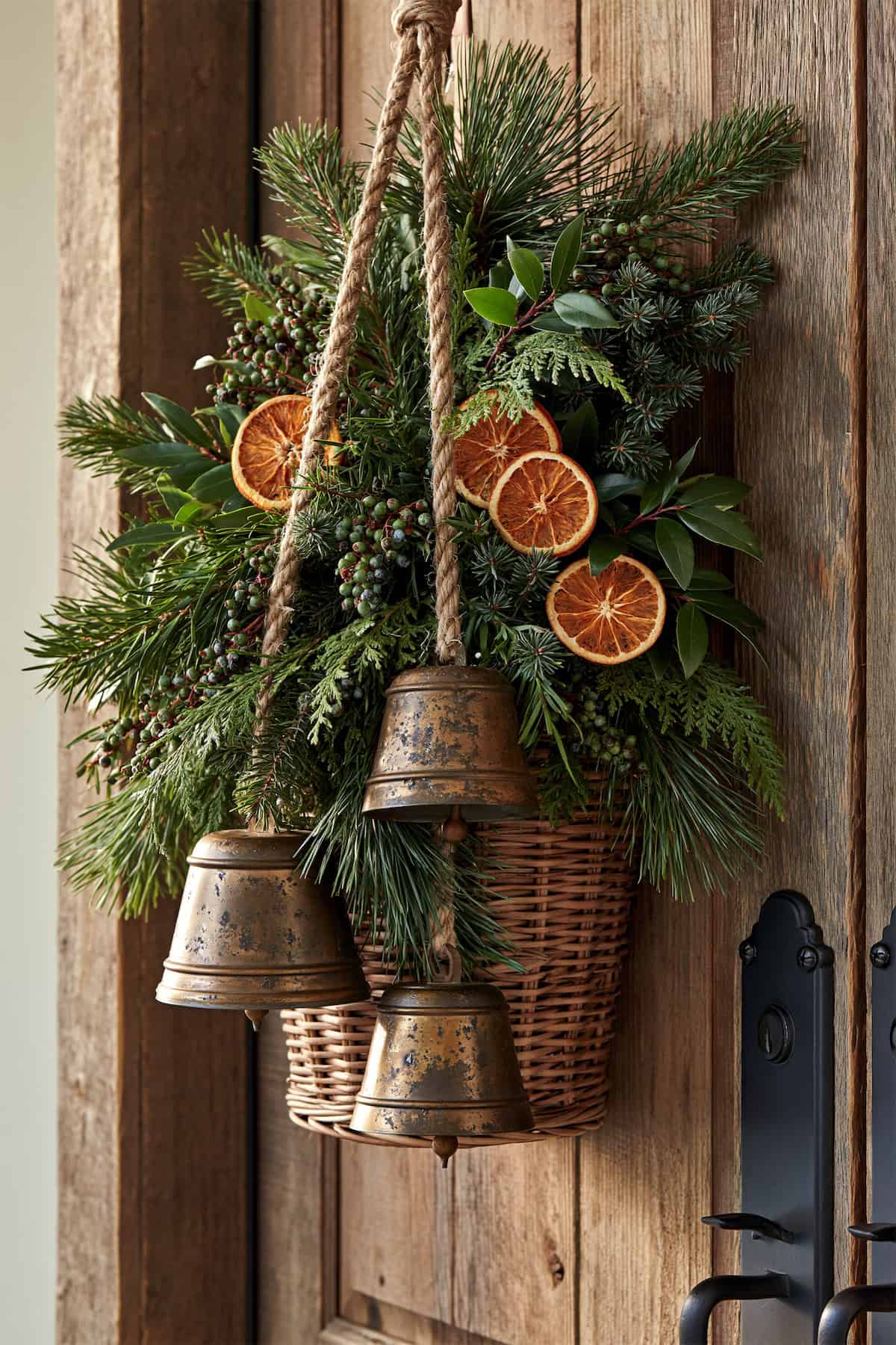 Brass Bells Below the Door Basket
