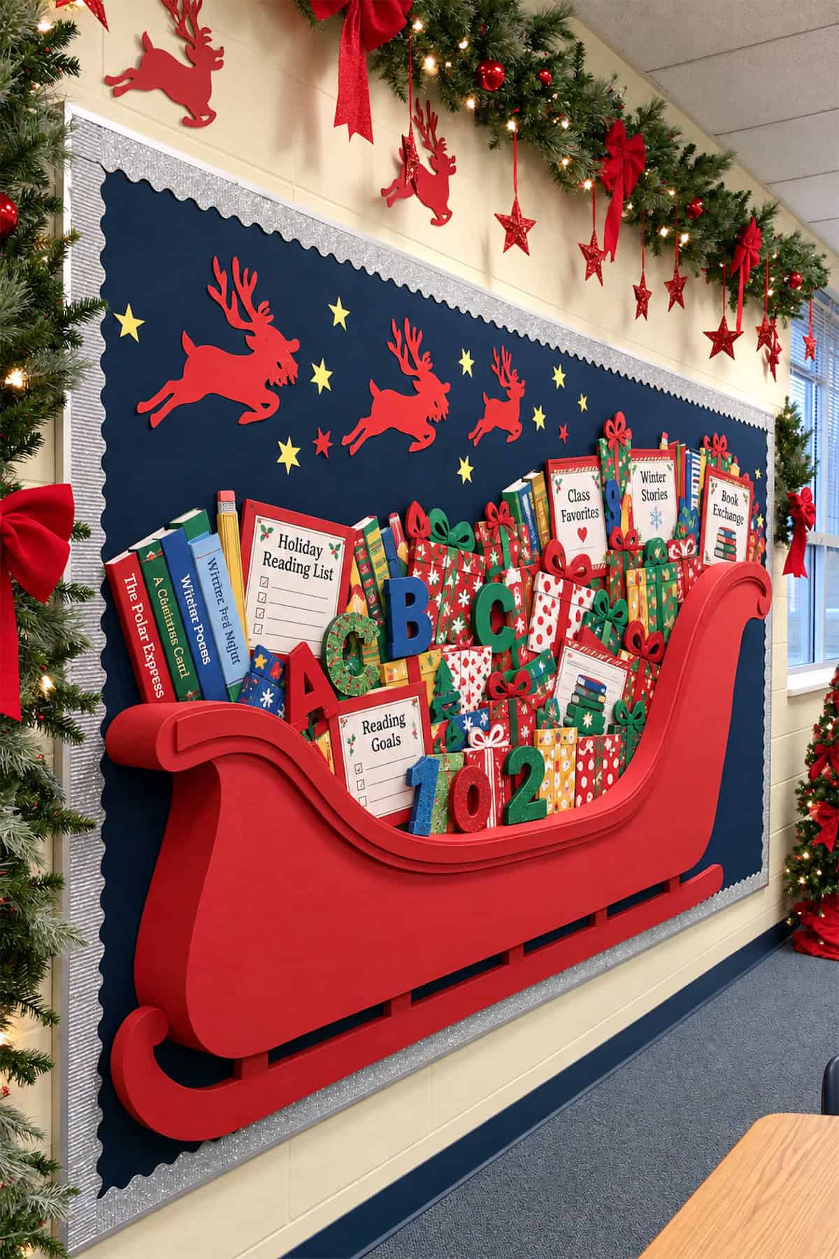 A Christmas Sleigh Full of Books