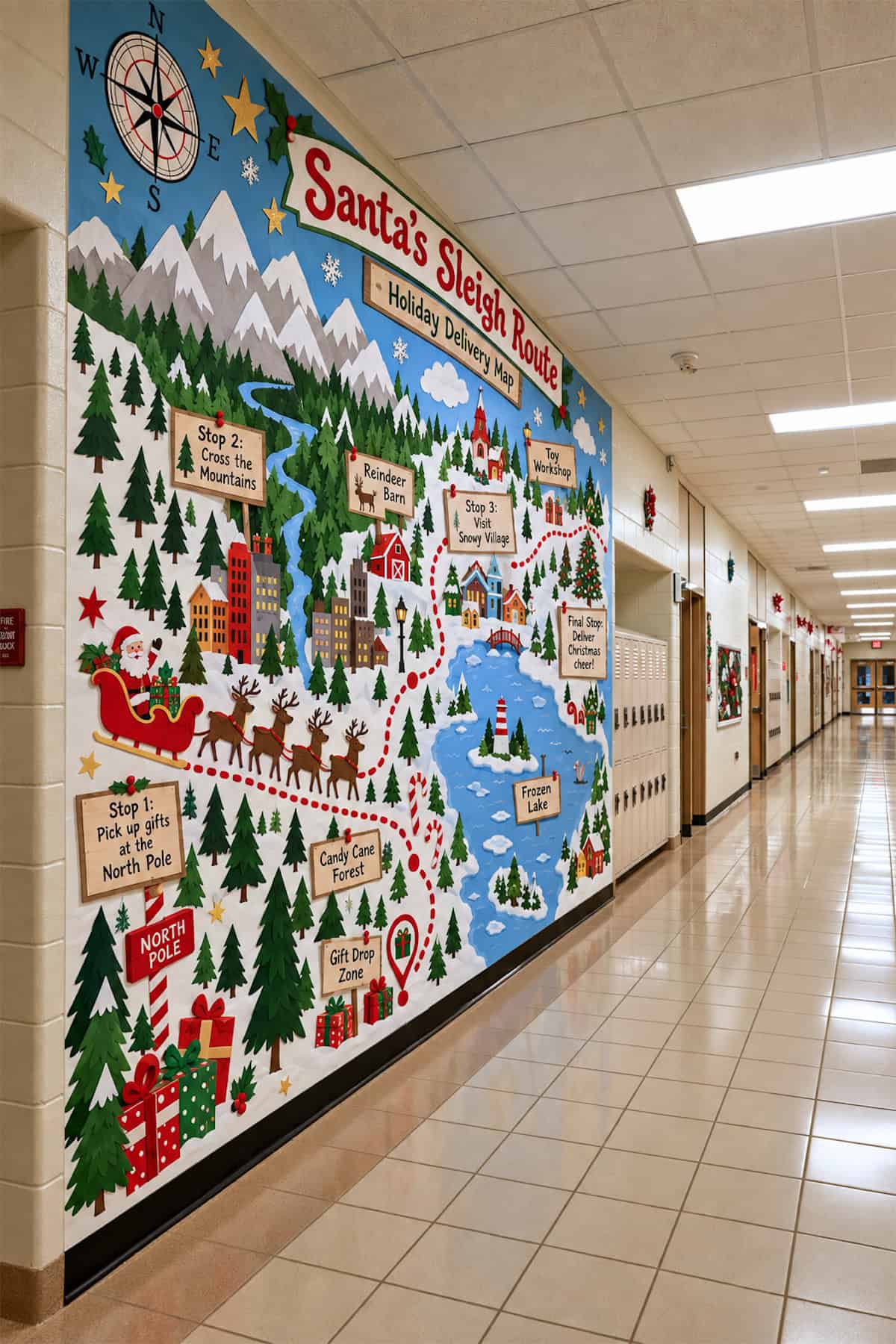 Santa’s Sleigh Route Hallway