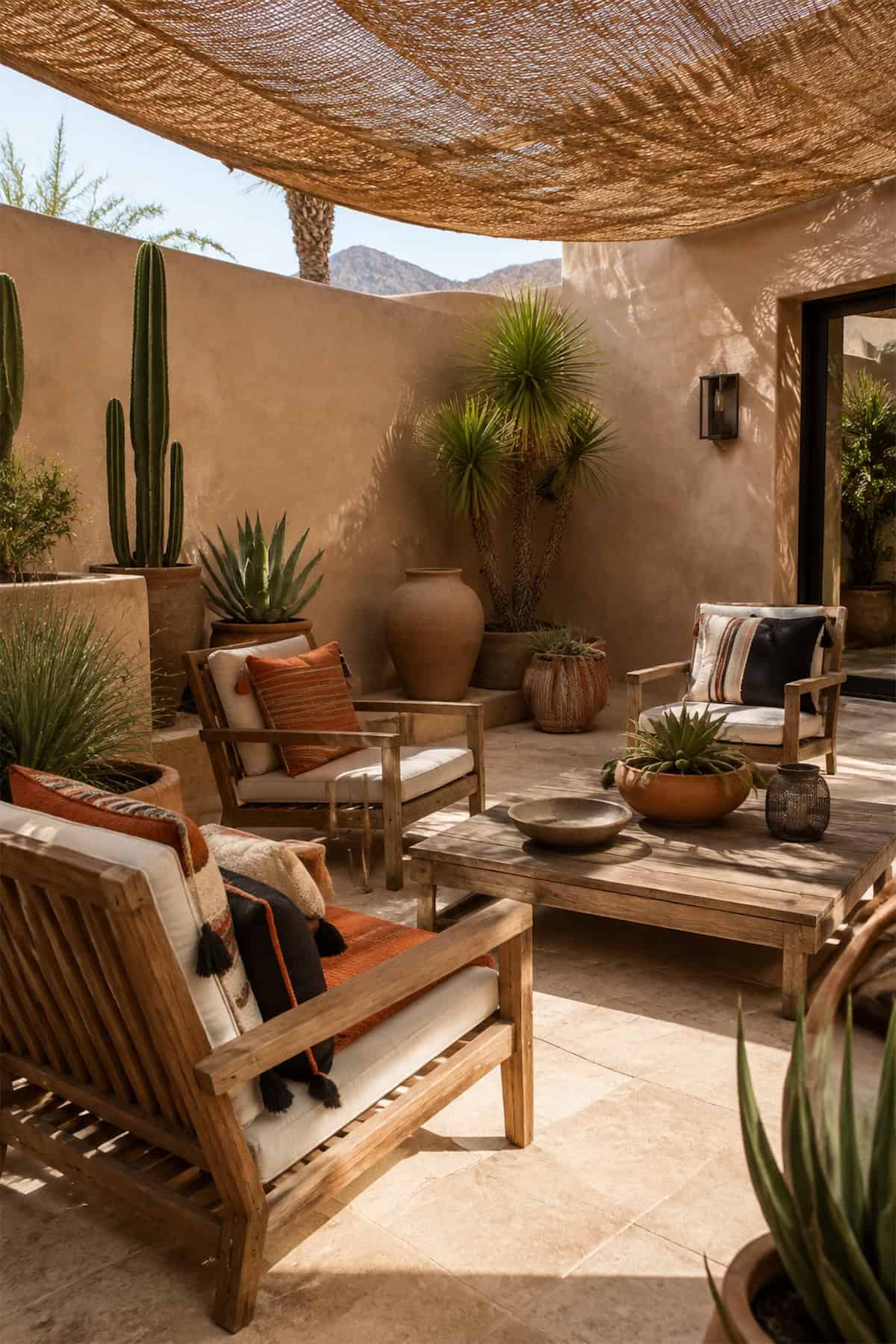 A Reed Canopy Over the Courtyard