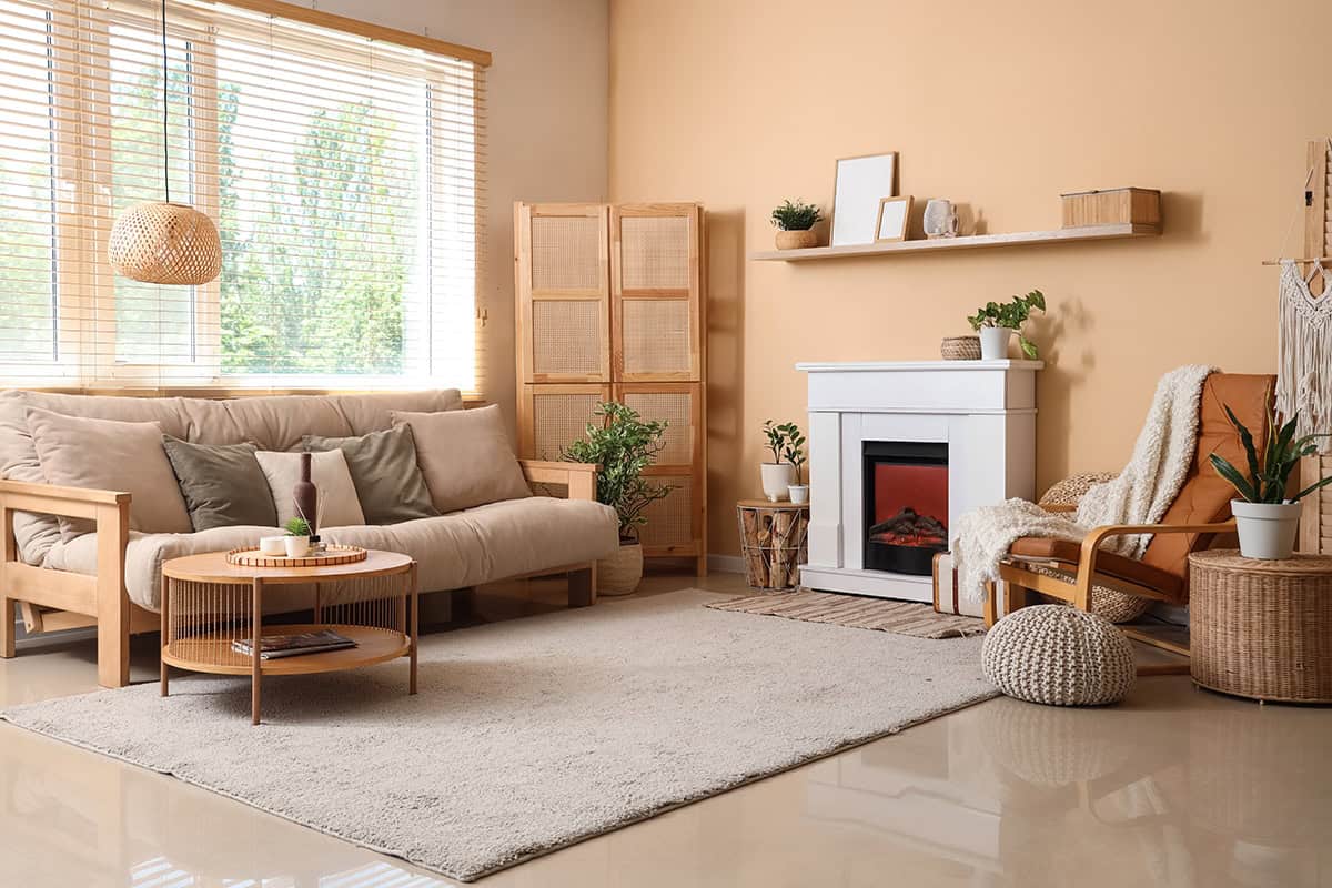 Soft Beige Walls With Natural Wood Furniture