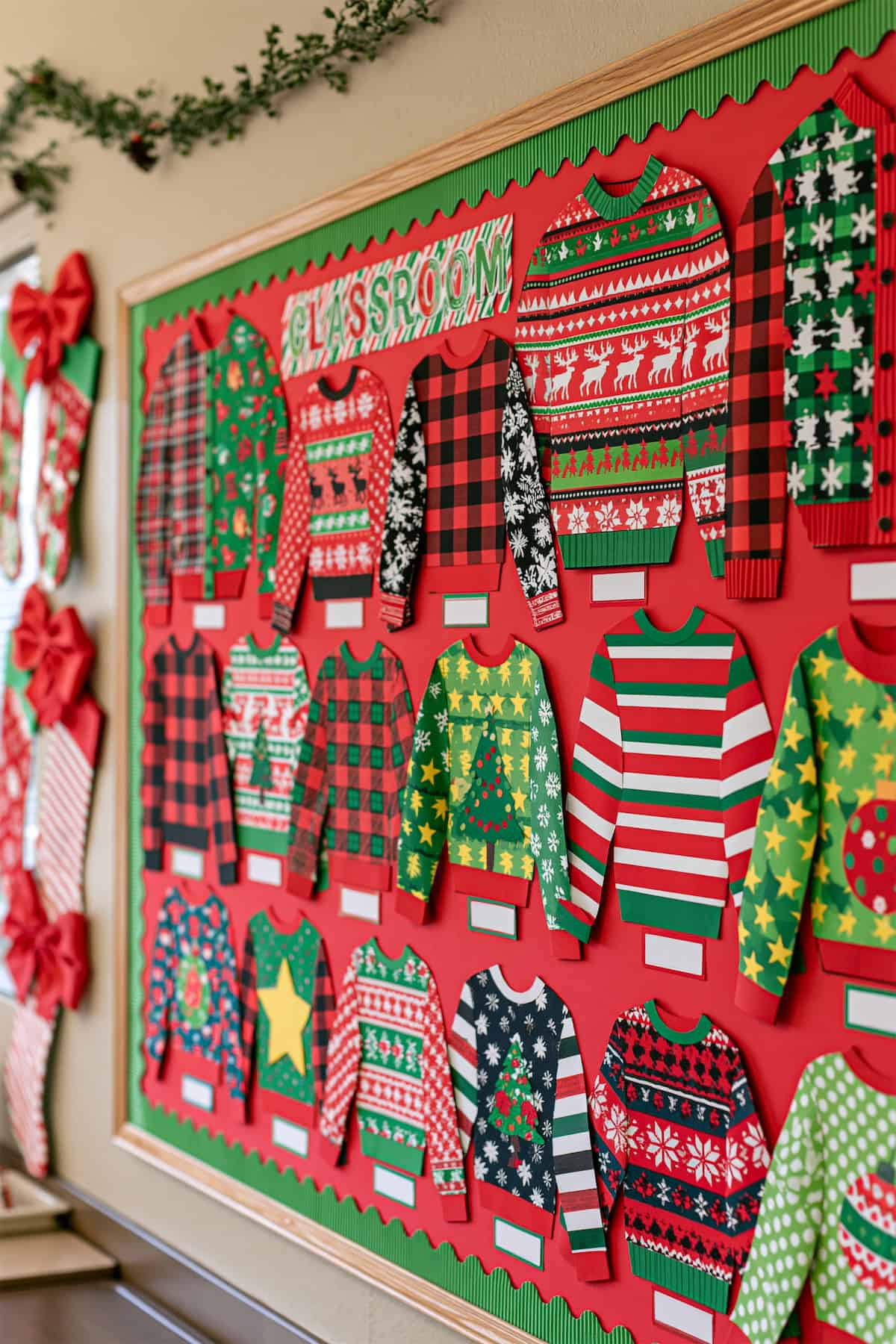 Classroom Christmas Sweater Bulletin Board