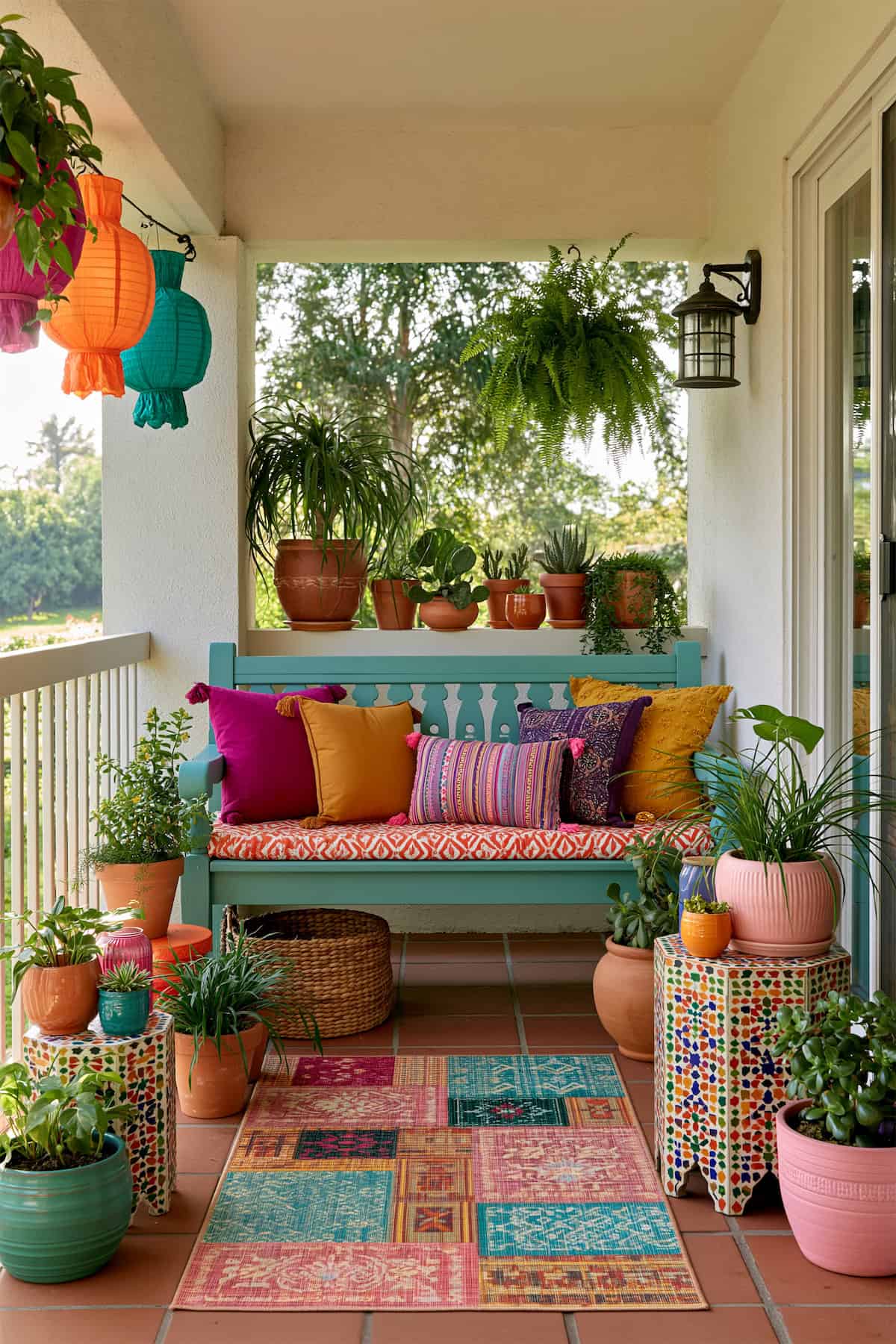 Turquoise Leads the Balcony Palette