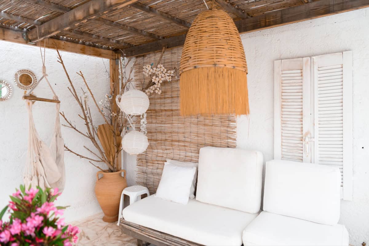 A Mediterranean Corner in White and Straw