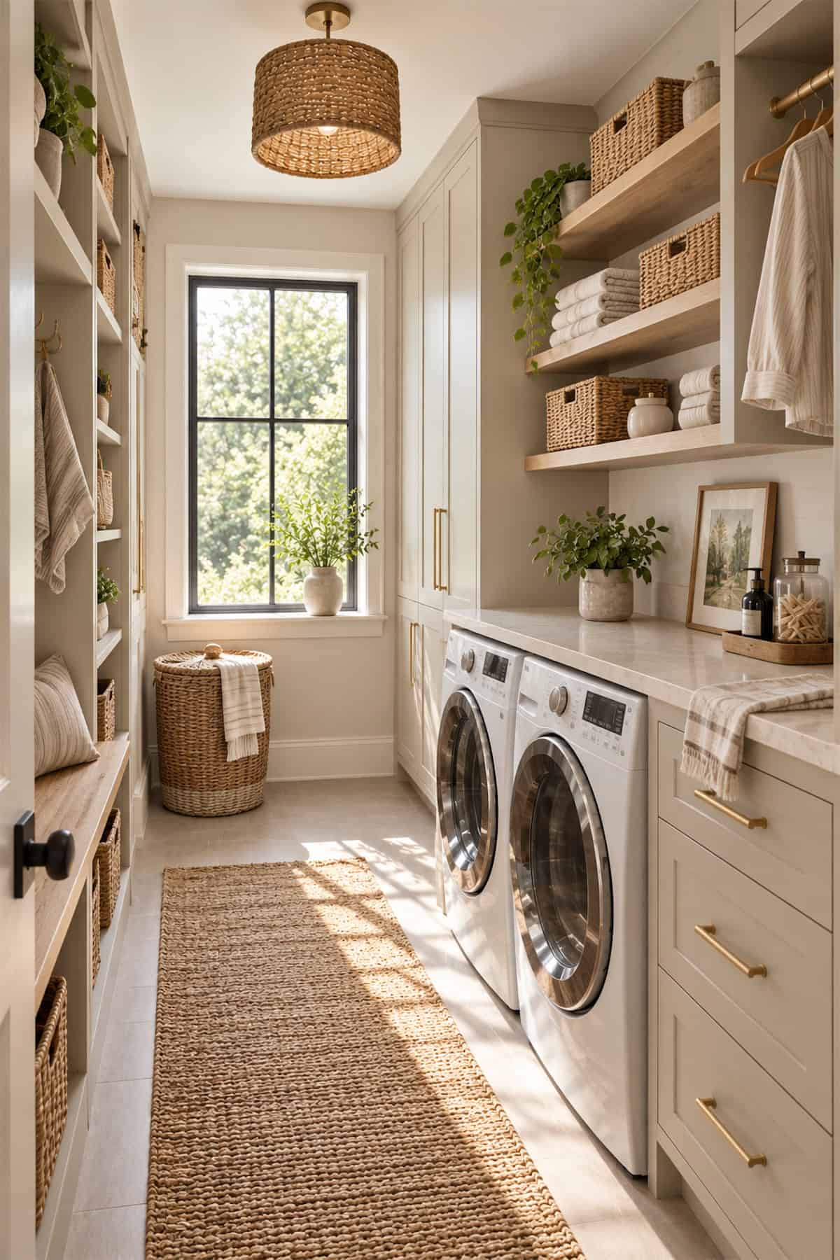 A Galley-Style Laundry Closet