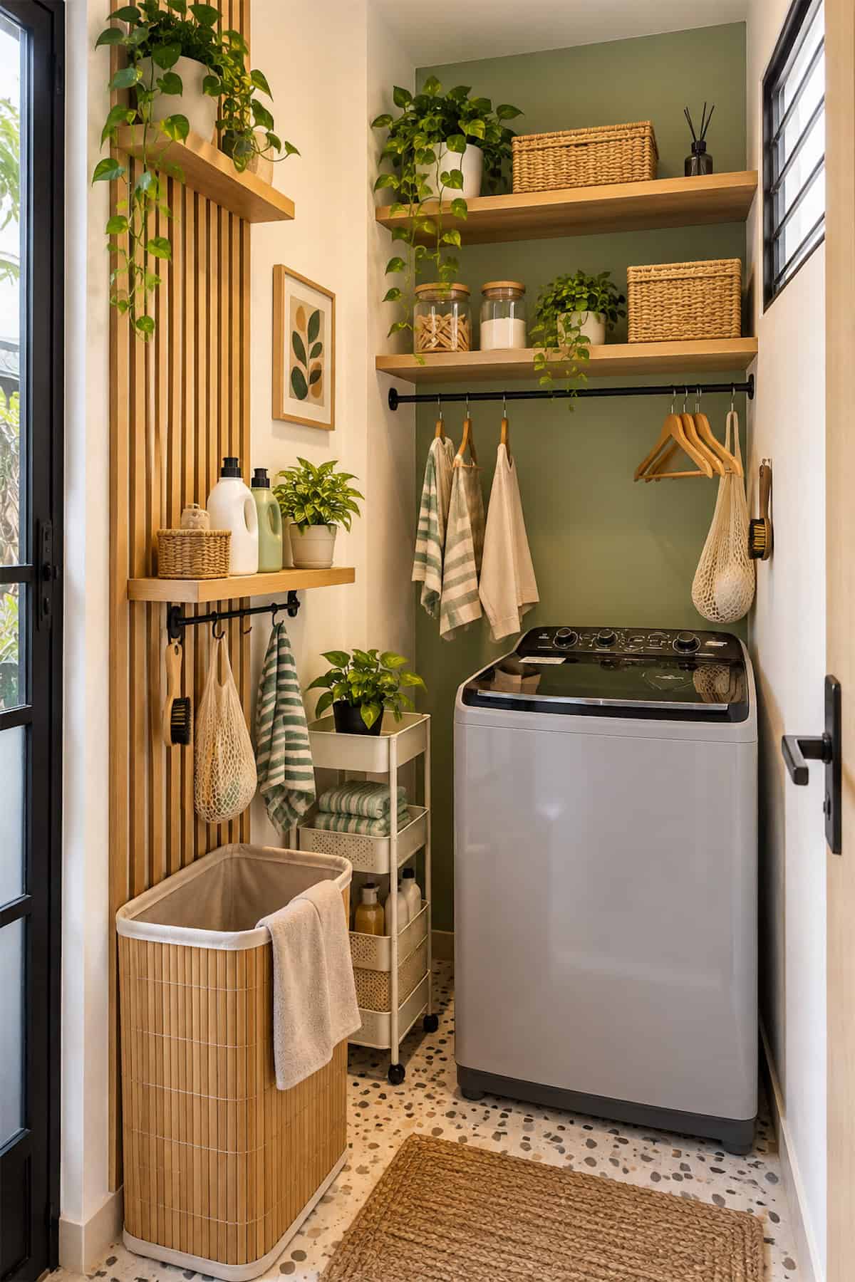 Top-Loader Laundry Closet Layout