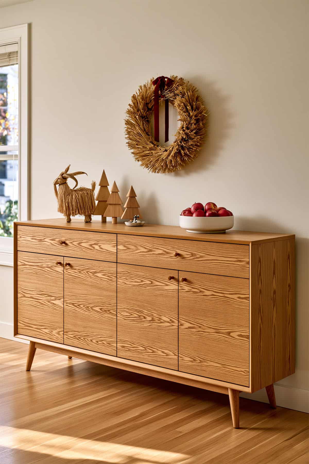 A Scandinavian Christmas Entry Table