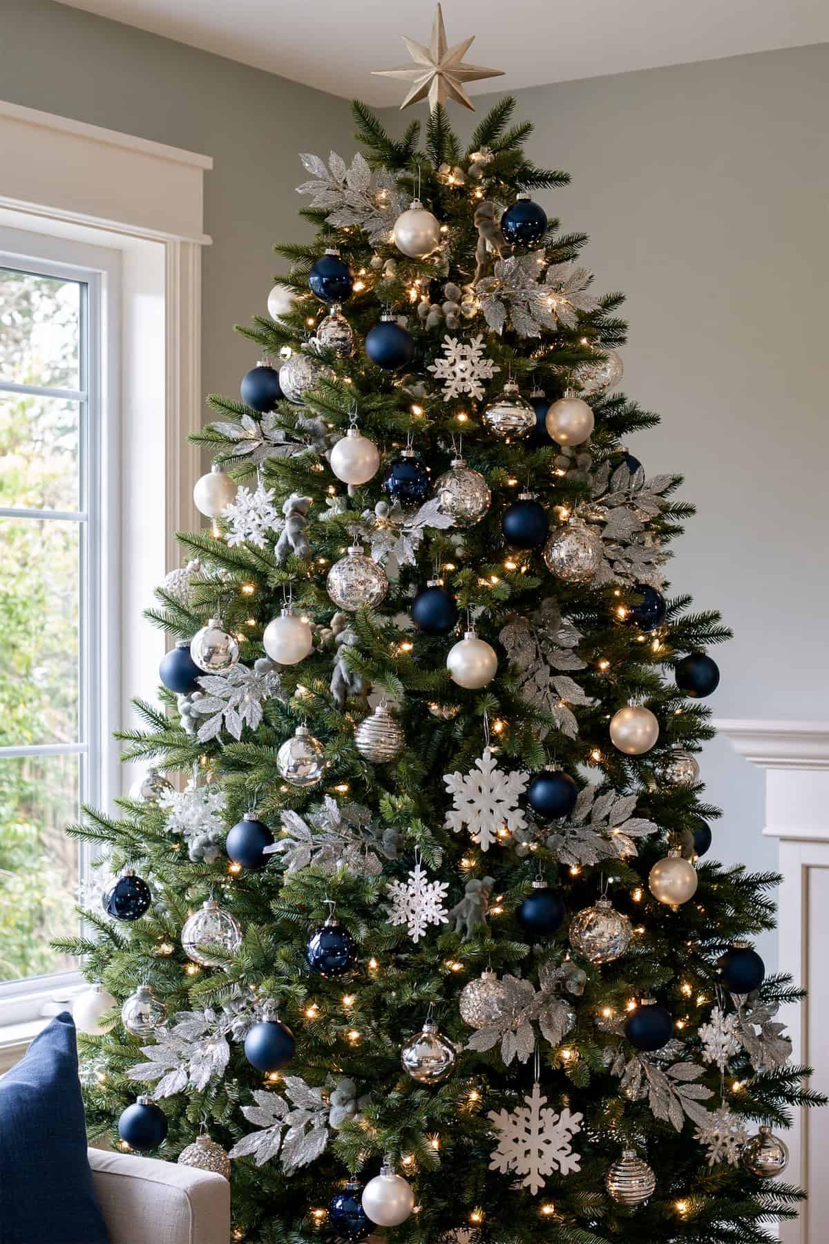 Blue and Silver Tree Ornaments