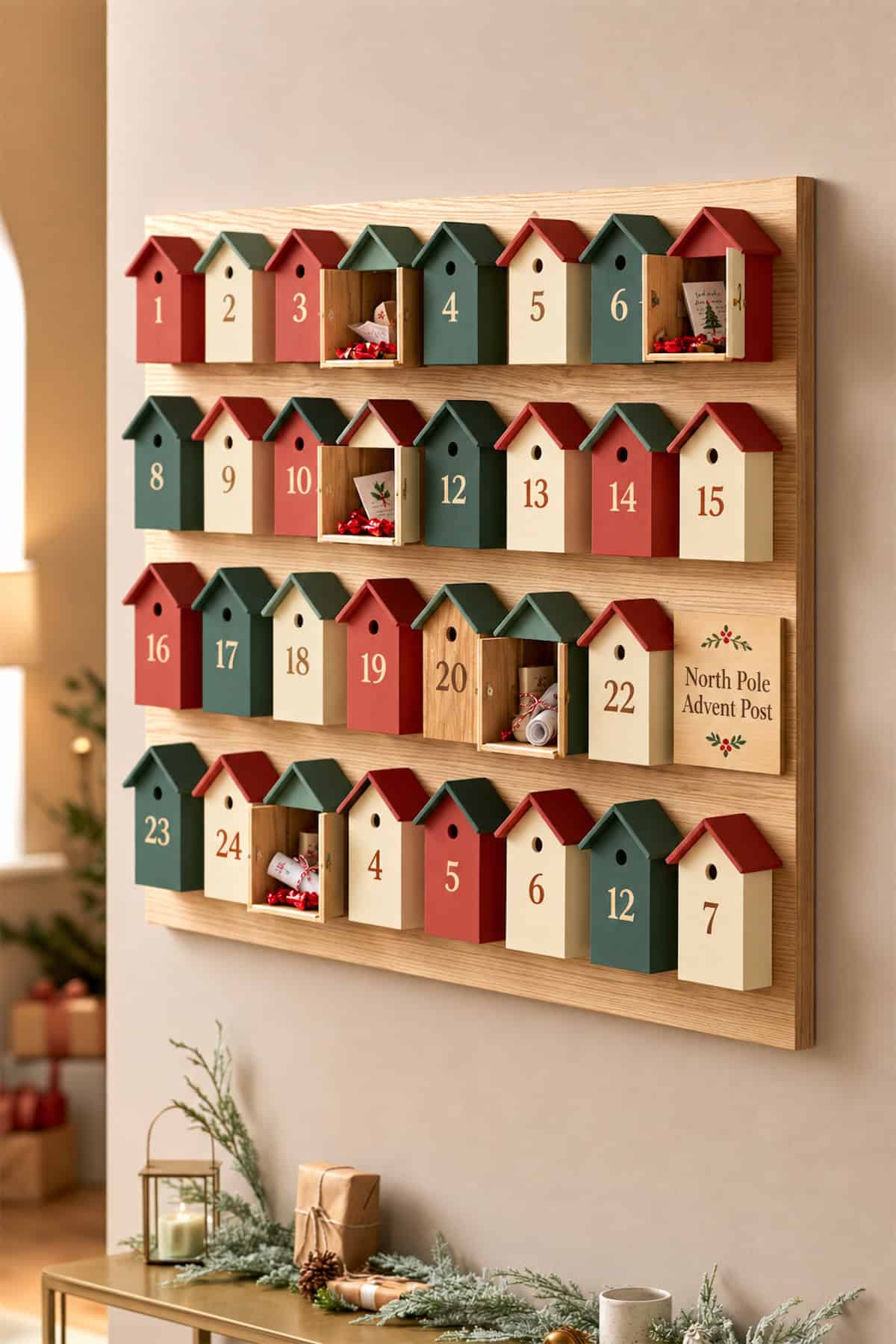 North Pole Mailbox Advent Calendar