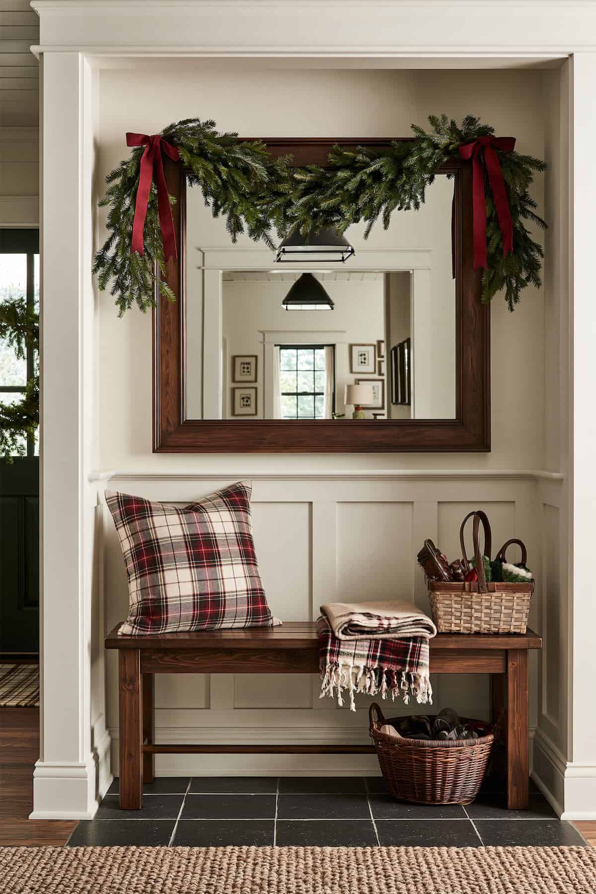 Above the Bench: A Christmas Mirror