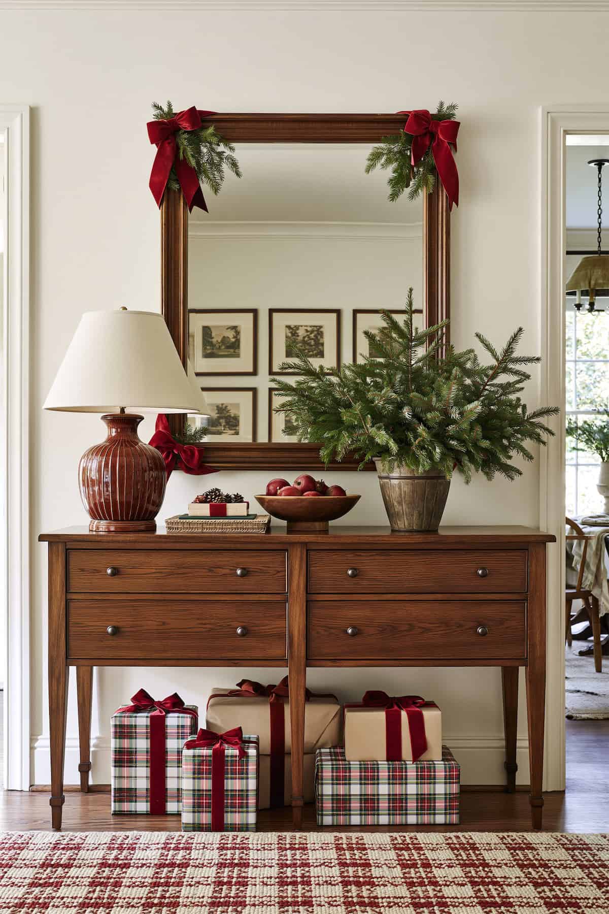 Red Bows for a Dresser Mirror