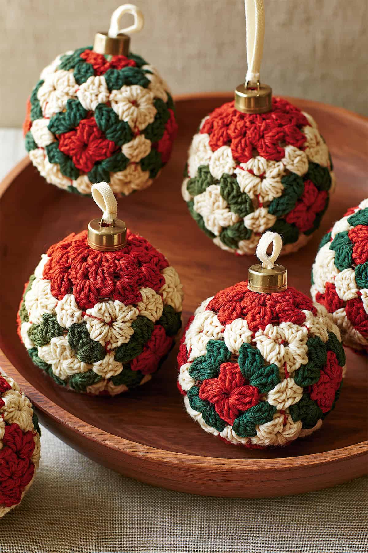 Granny Square Crochet Baubles