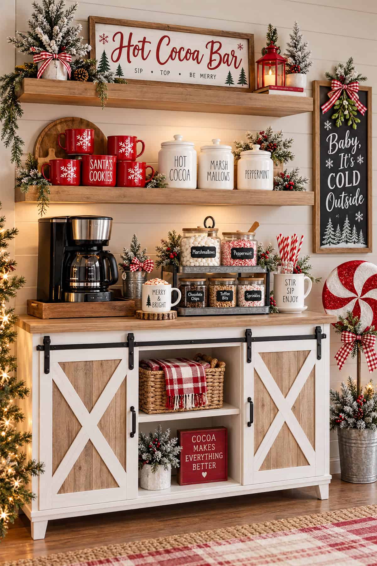 Floating Shelves for a Cocoa Bar