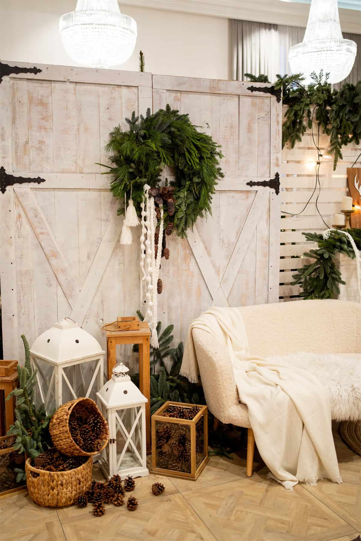 A Rustic Christmas Lantern Group