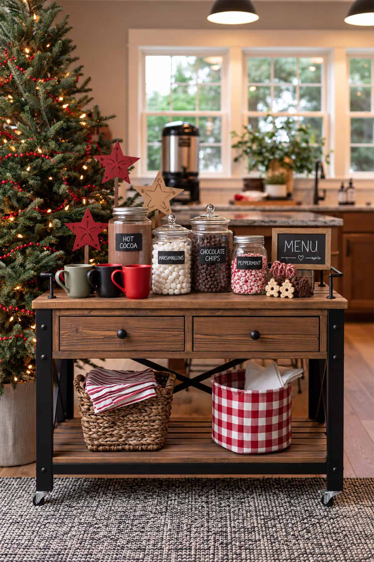 A Kid-Friendly Cocoa Bar by the Tree