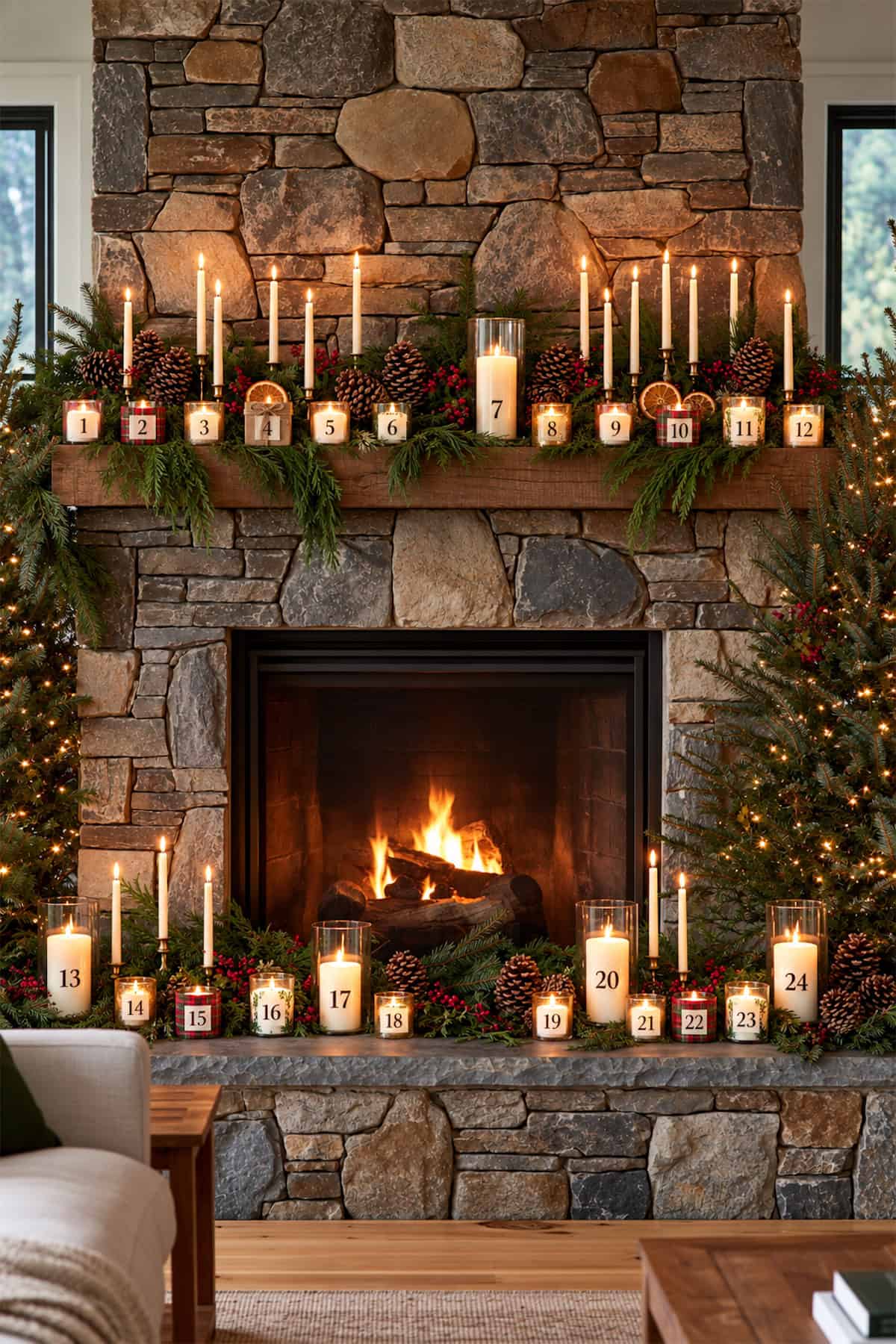 Candle Advent Calendar at the Hearth