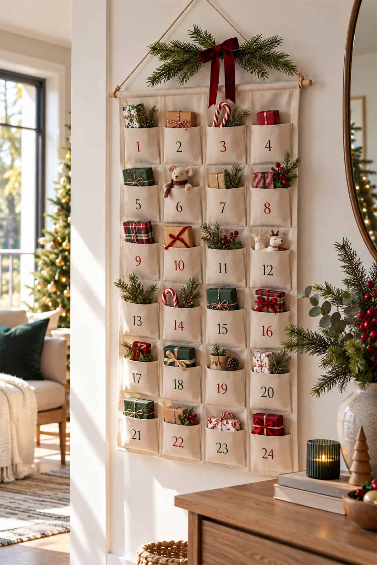 Fabric Pocket Advent Calendar