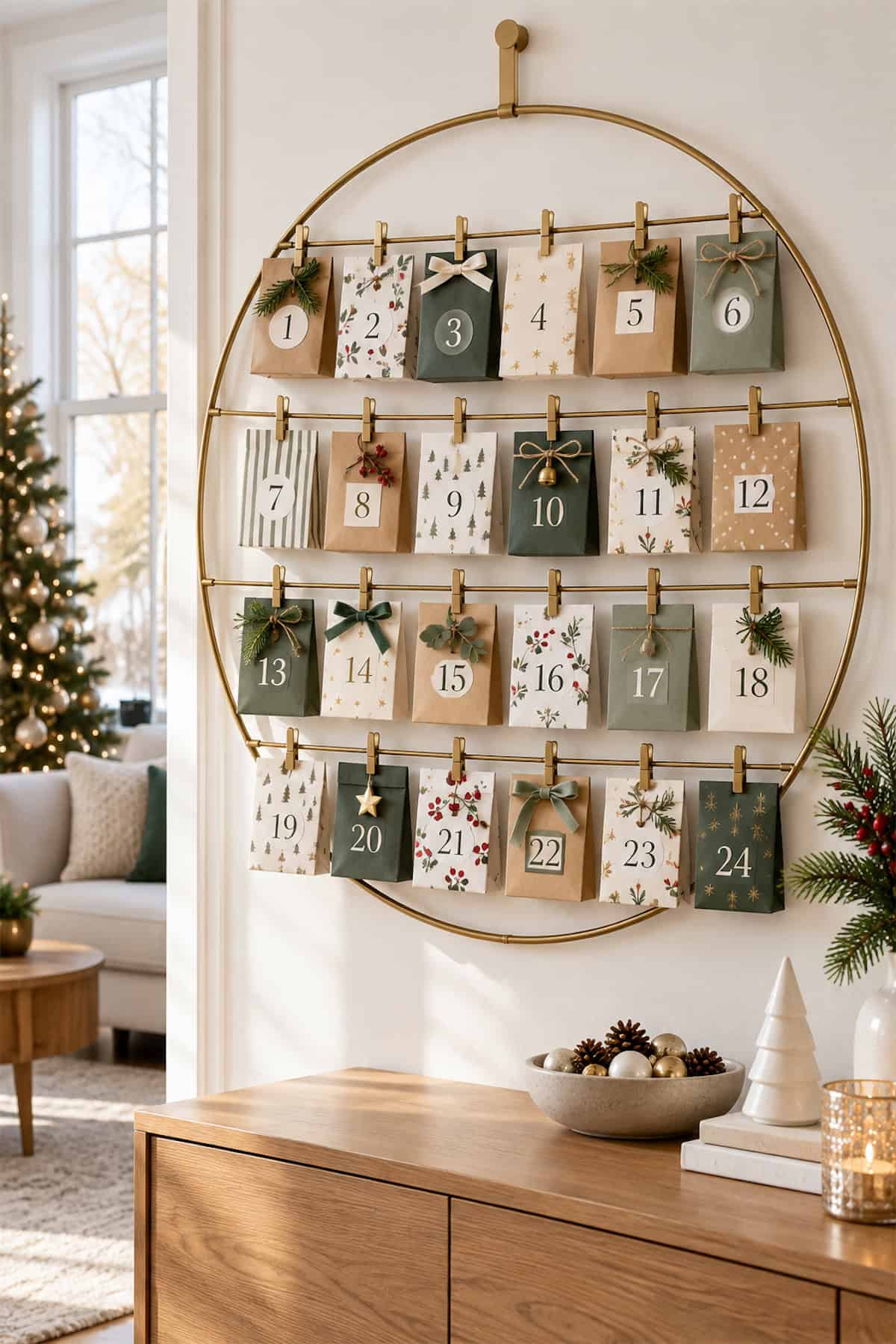 Gold Hoop Advent Calendar