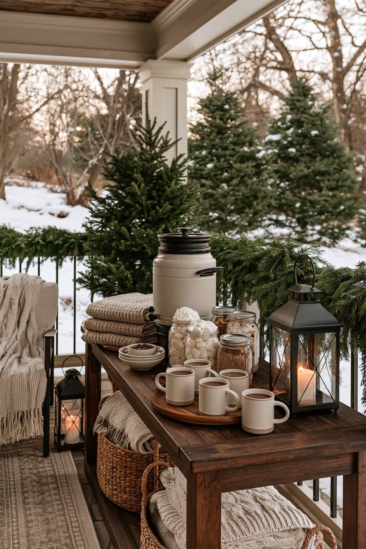Cocoa Bar on a Winter Patio