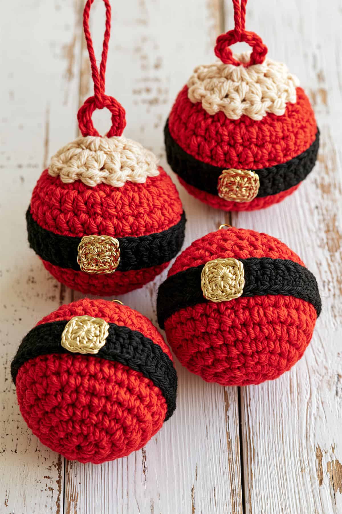 Santa Suit Crochet Baubles