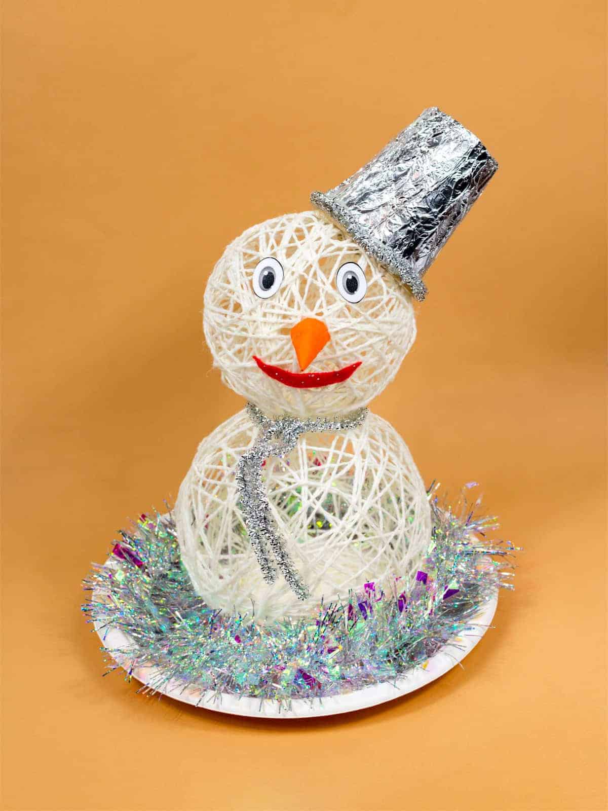 Snowman made of threads