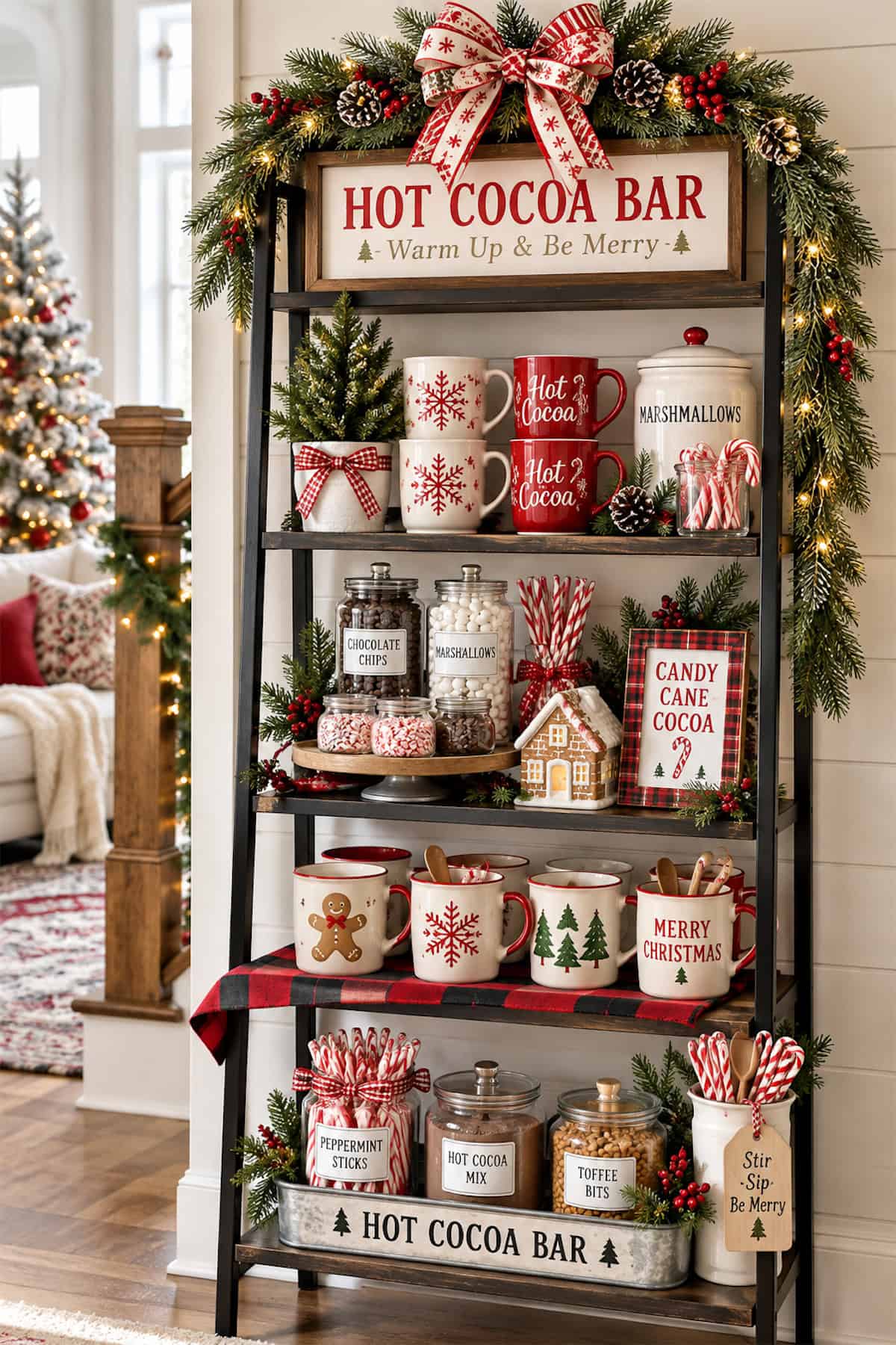 Five Shelves for Cocoa Fixings