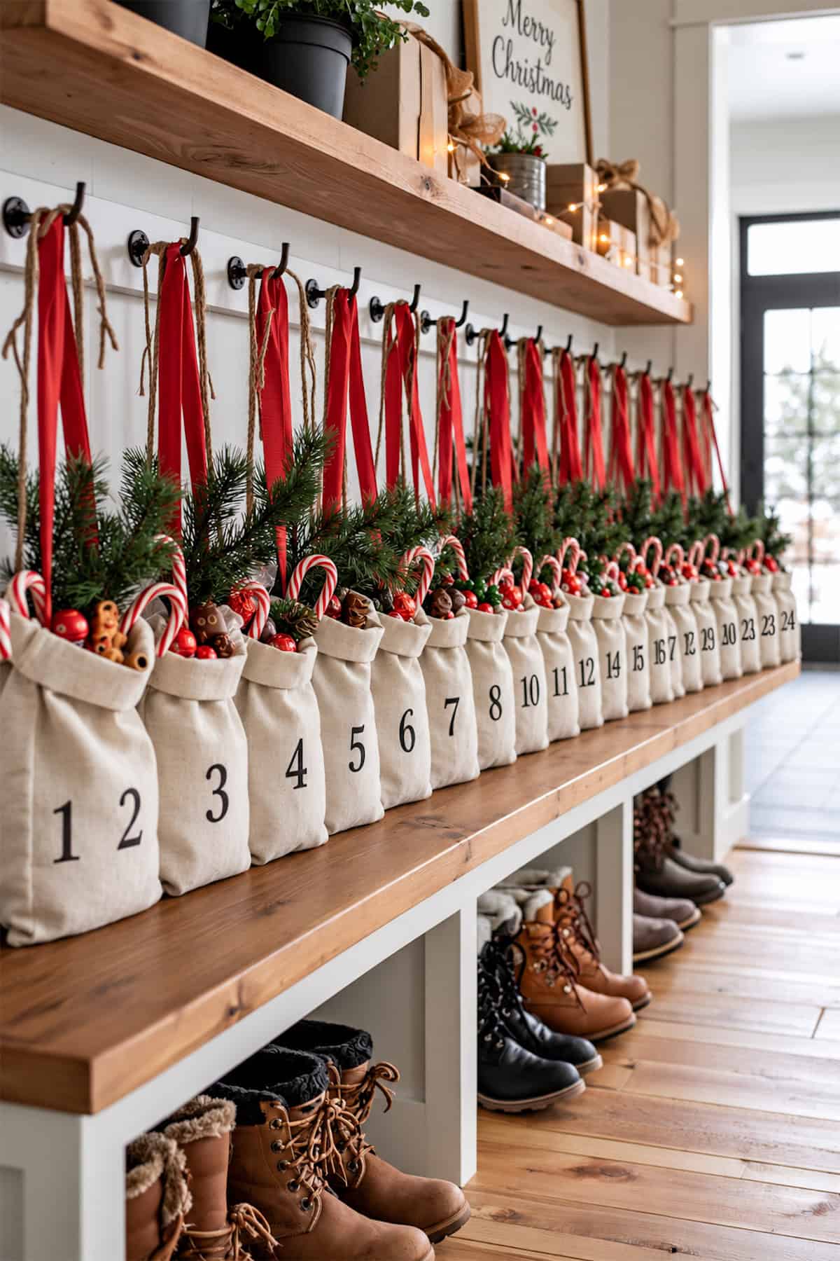 Peg Rail Advent Treat Bags
