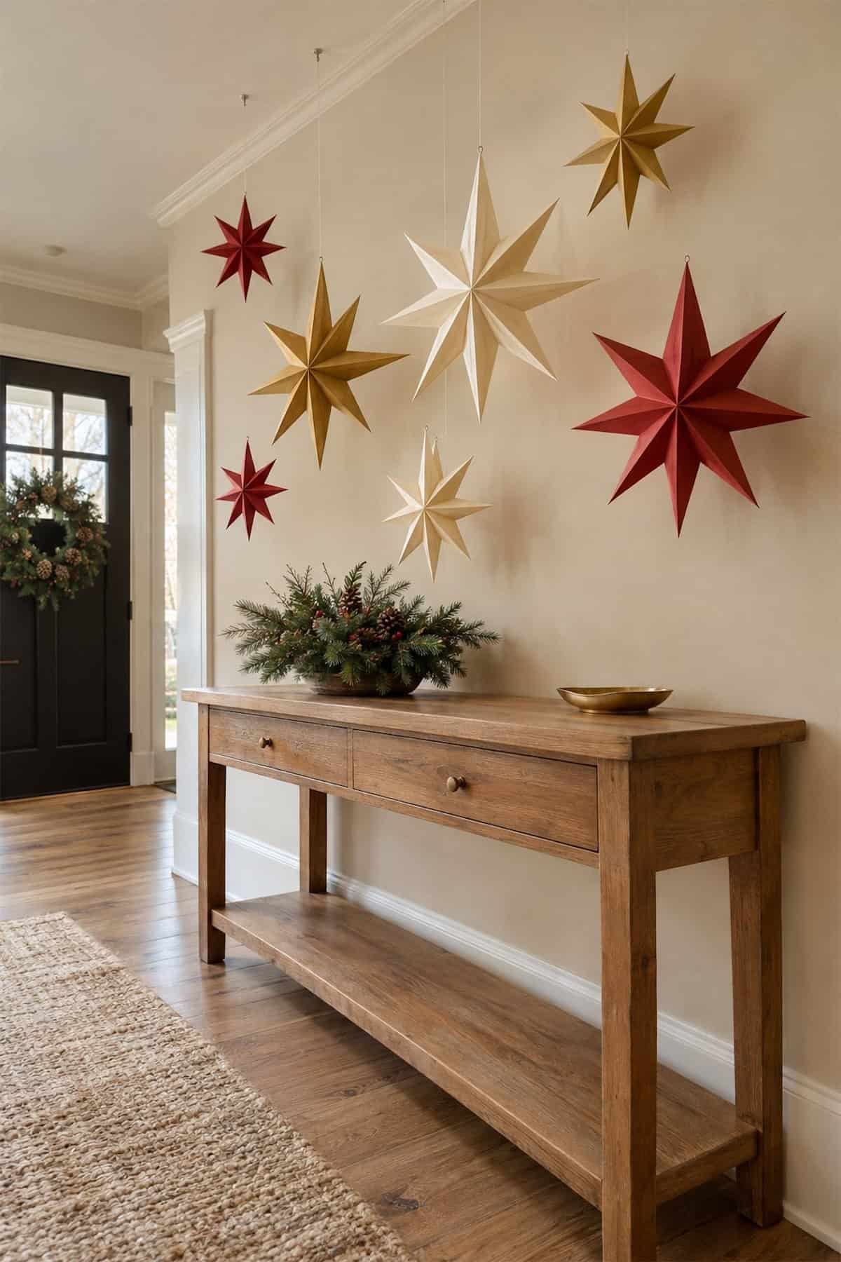 Entry Console Under Christmas Stars