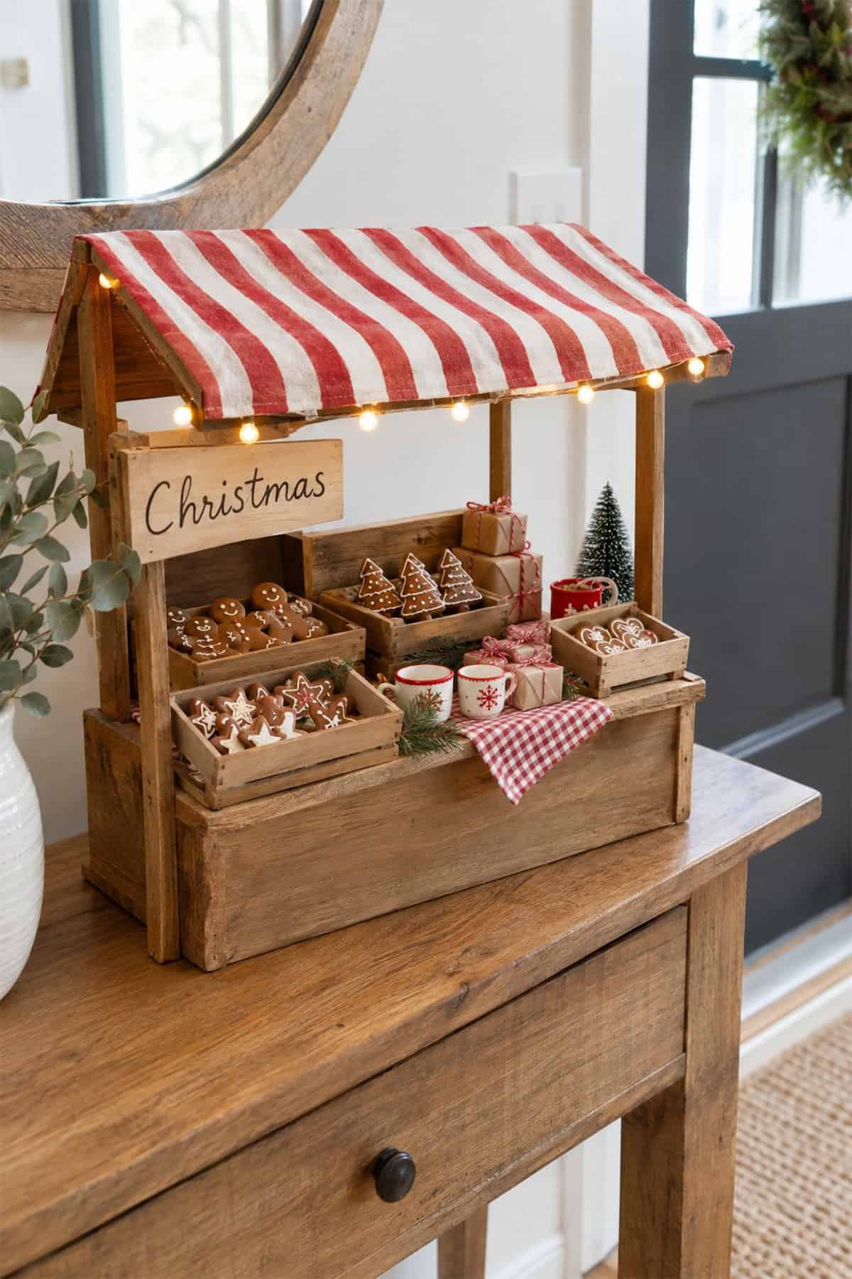 A Mini Christmas Market on the Entry Table