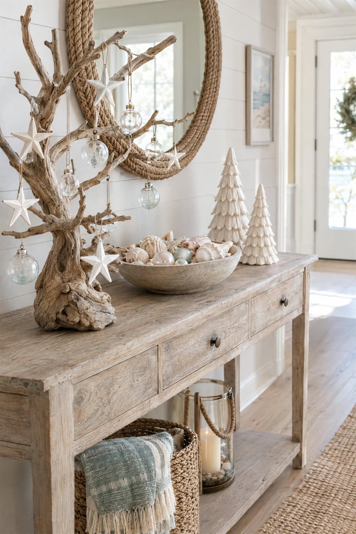Seaside Christmas at the Entry Console
