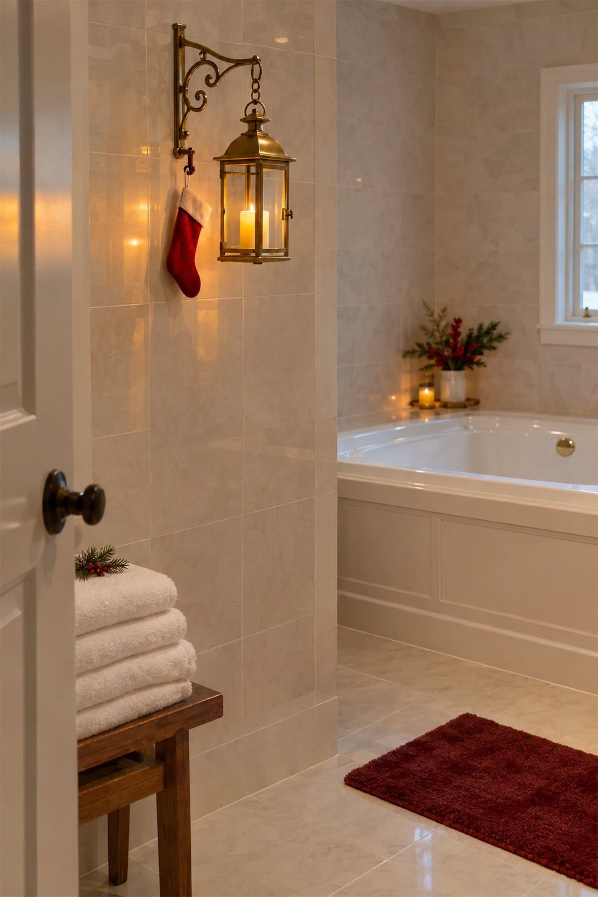 A Suspended Christmas Bath Lantern