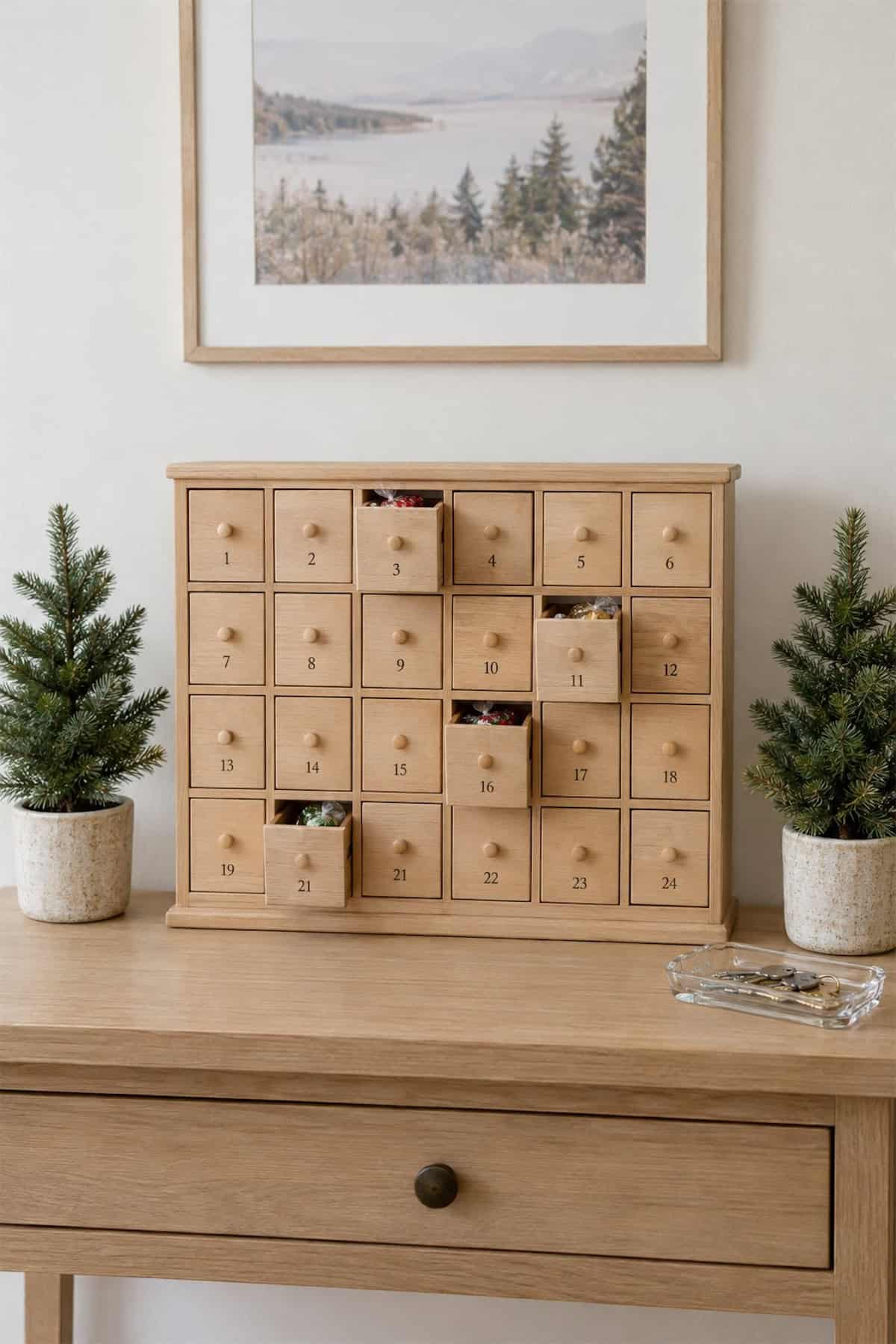 A Christmas Countdown at the Entry Table