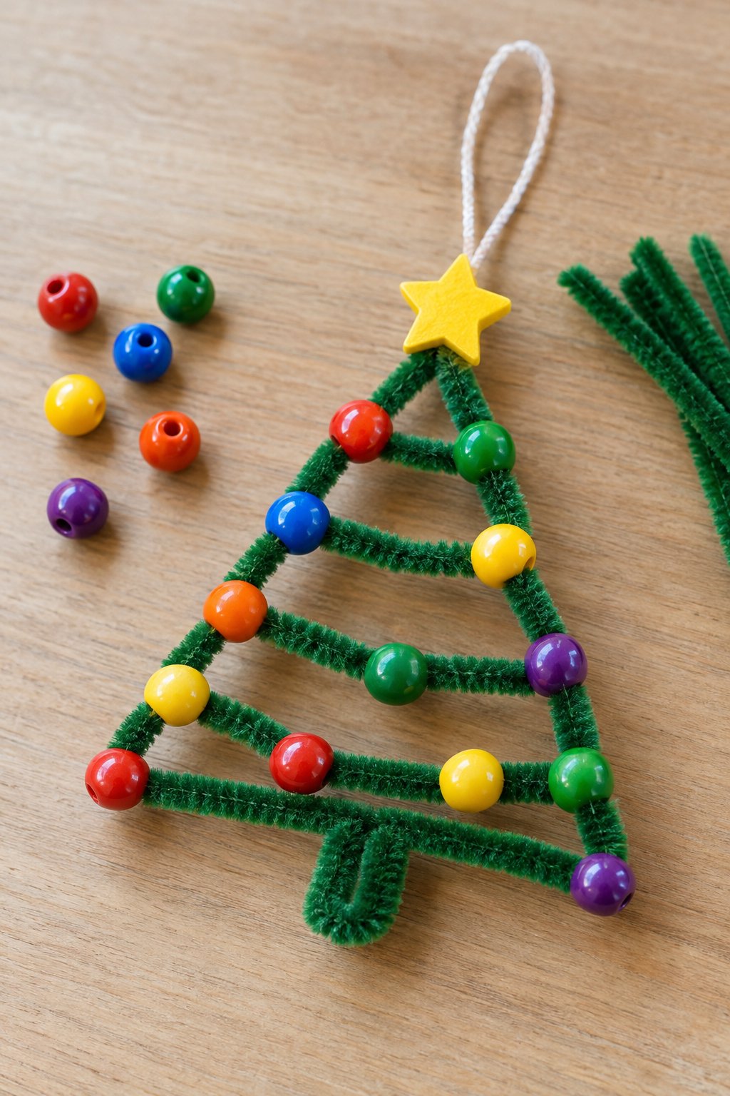 beaded christmas tree ornament