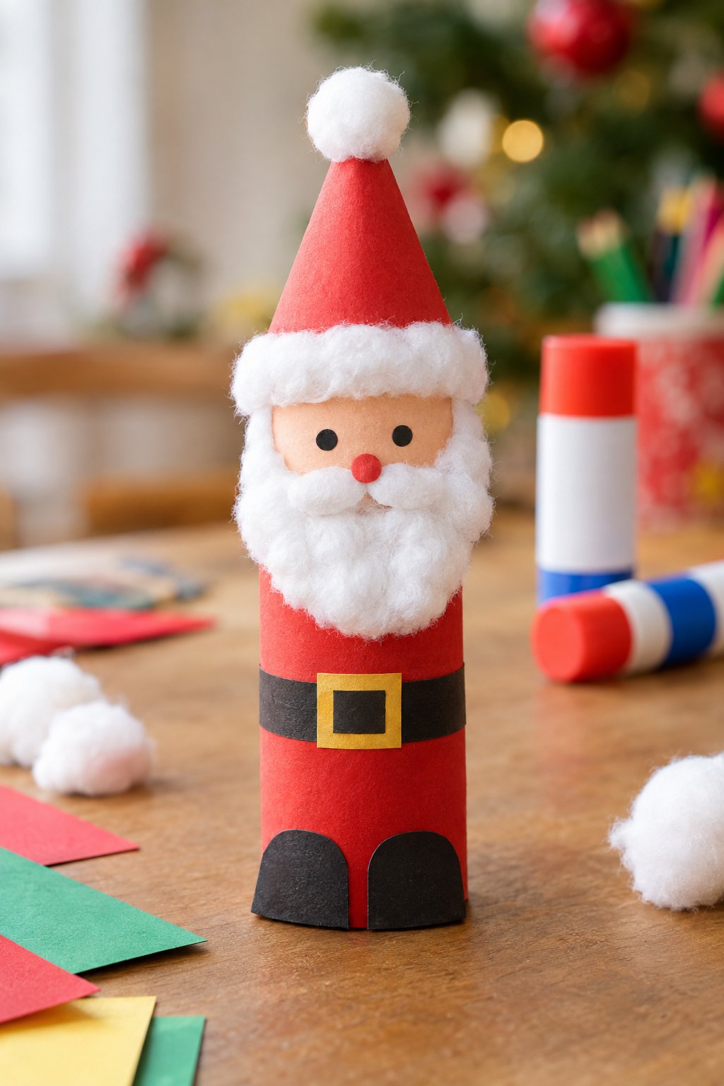 cardboard tube santa