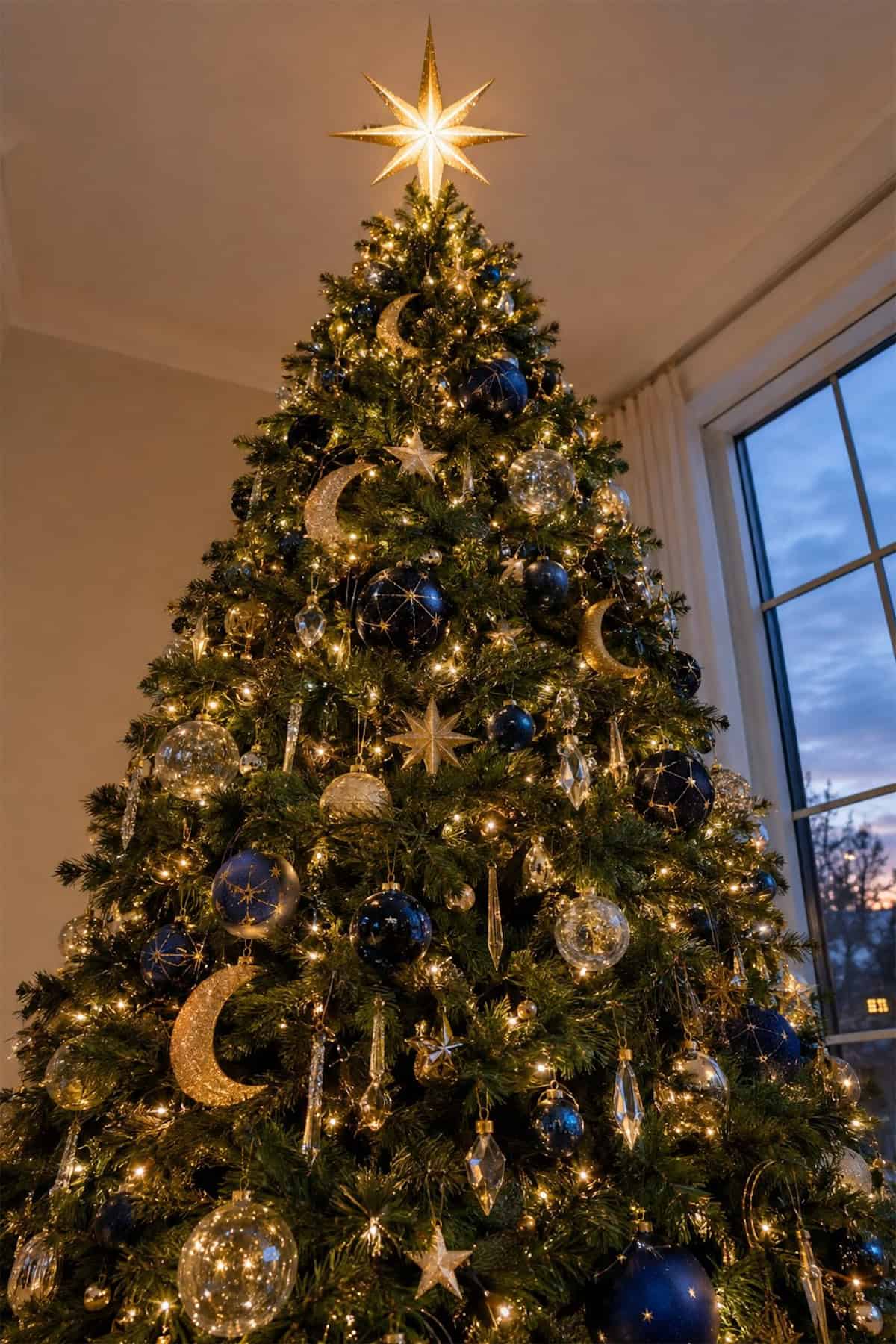 Moon and Star Christmas Tree