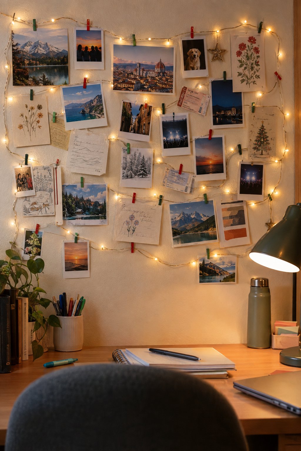 Christmas Lights Around Dorm Photos