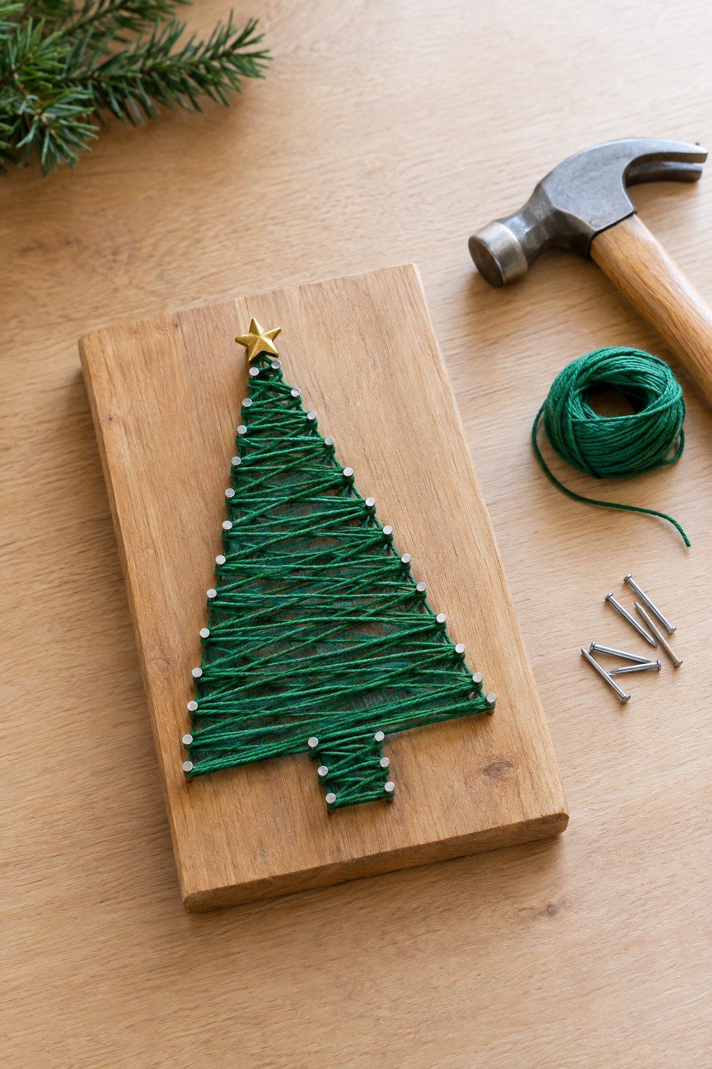 christmas tree string art