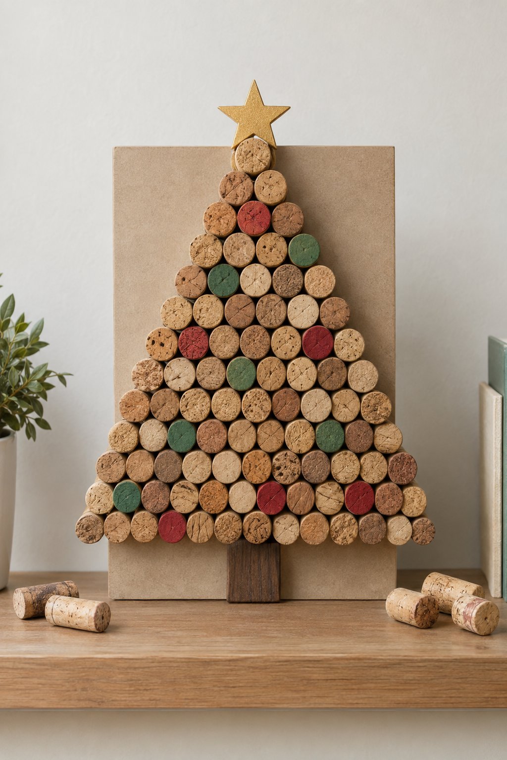 christmas tree wine cork art