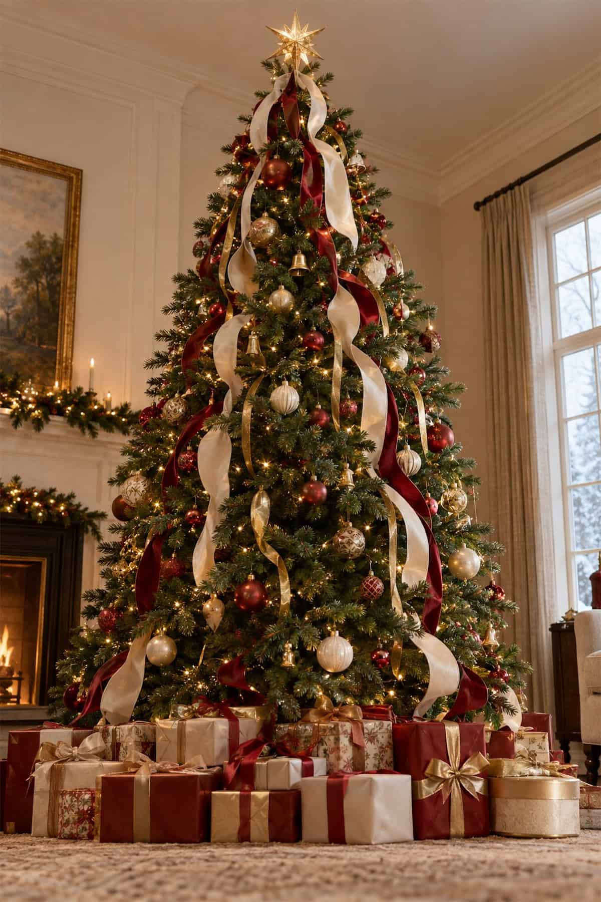 Long Ribbon Tails Down the Tree