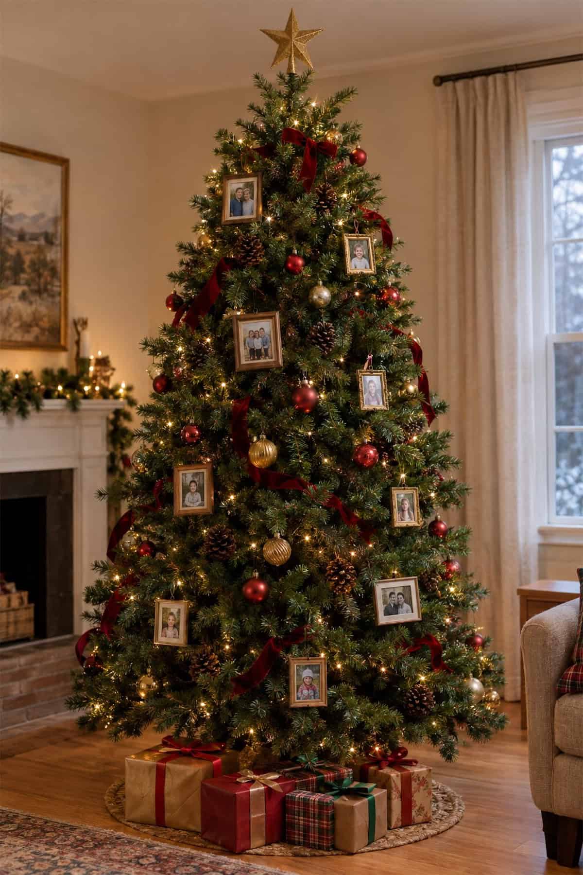 Framed Family Photos on the Tree