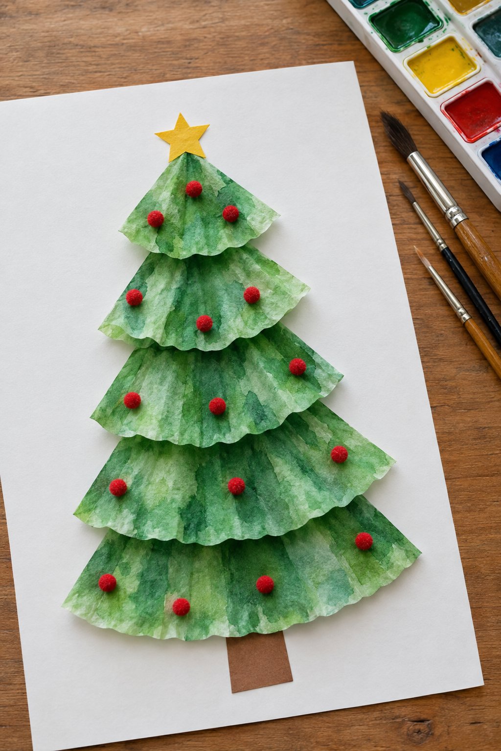 coffee filter christmas tree
