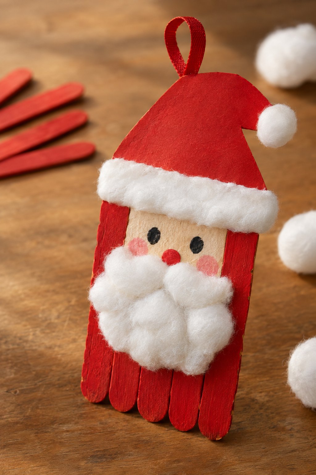 craft stick santa ornament