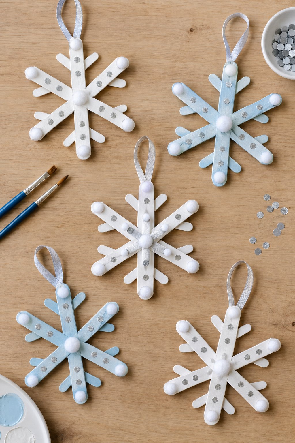 craft stick snowflake ornament