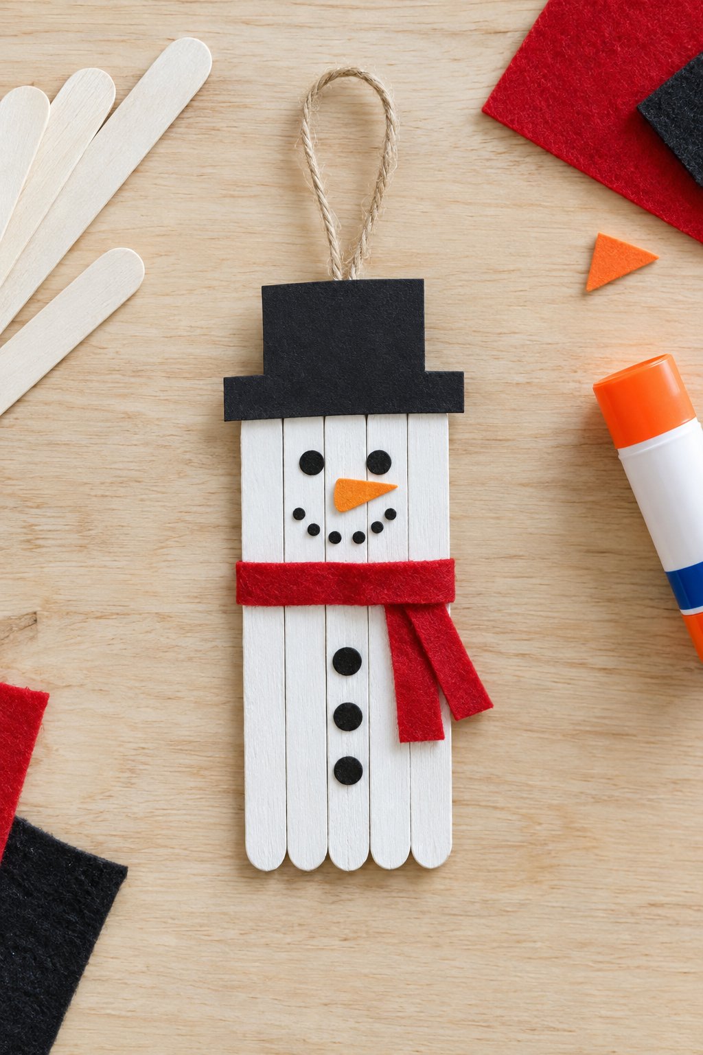 craft stick snowman ornament